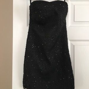 Black sequin cocktail dress
